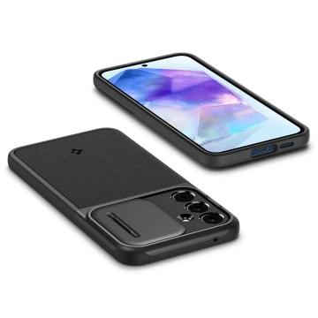 Etui Spigen Optik Armor für Samsung Galaxy A55 5G Schwarz