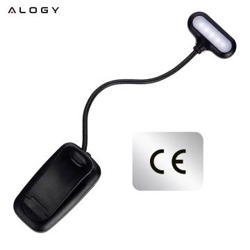 Bezdrôtová pripínacia stolová lampa Alogy na čítanie v čiernej farbe