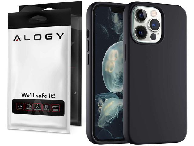 Alogy Thin Soft Case for iPhone 13 Pro Black Glass