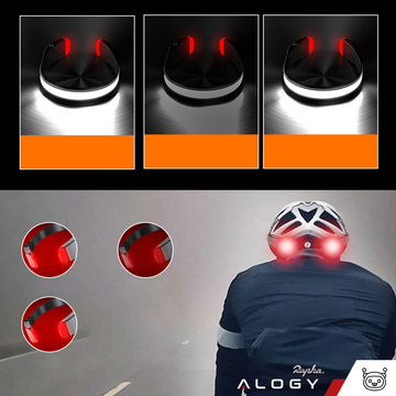 2x COB LED налобний ліхтар для бігу на велосипеді, потужний, акумуляторний, USB Type C, налобний ліхтар Alogy, IPX4, чорний