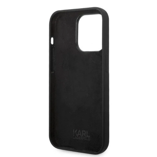 Захисний чохол для телефону Karl Lagerfeld KLHCP14LSNIKBCK для Apple iPhone 14 Pro 6.1" hardcase чорний/чорний Silicone Ikonik