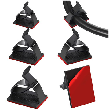 Samolepiace spony x100 stolový organizér káblov organizéry káblov šnúry pre stolný stôl 3M Alogy páska [100ks]