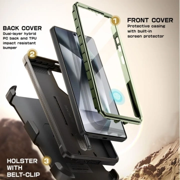 Etui do Samsung Galaxy S25 Ultra Supcase Unicorn Beetle Pro 2-Set Guldan