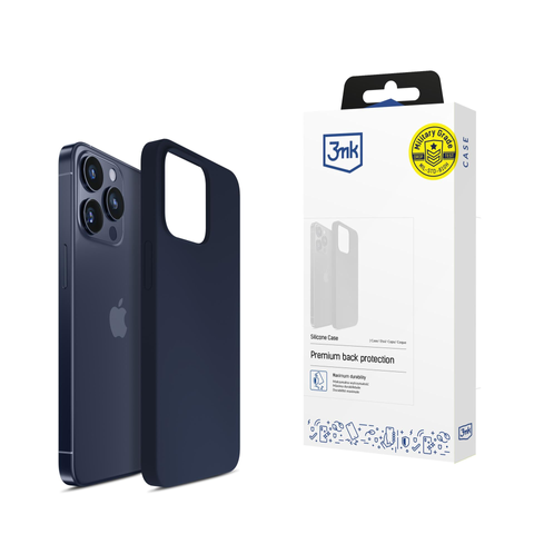 Etui 3mk Silicone Case Dark Navy do Apple iPhone 16 Pro