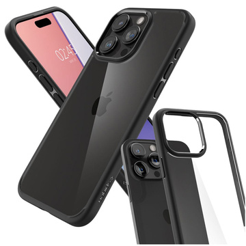 Kryt pre iPhone 15 Pro Max Spigen Ultra Hybrid Case, zadný kryt, matné čierne sklo