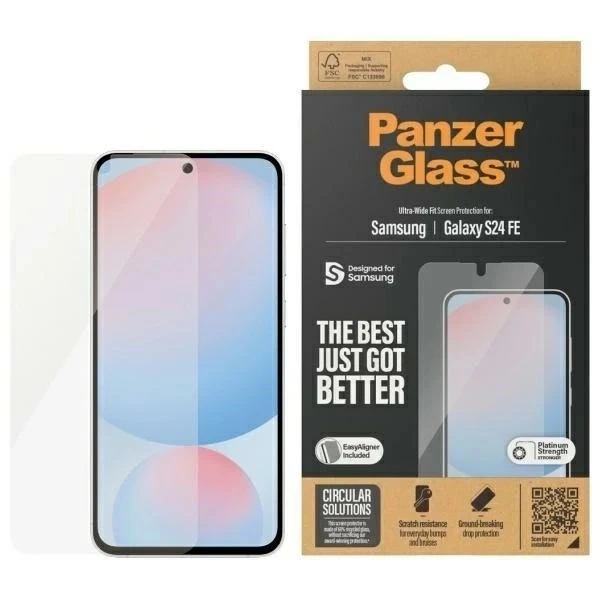 Загартоване скло PanzerGlass для Samsung Galaxy S24 FE Ultra-Wide Fit