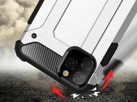 Etui Alogy Hard Armor pre Apple iPhone 11 Pro Max srebrne