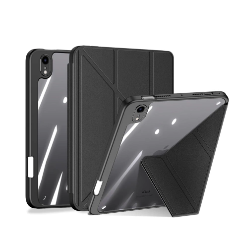 Puzdro Dux Ducis Magi pre inteligentný kryt iPad mini 2021 so stojanom a úložiskom pre Apple Pencil black