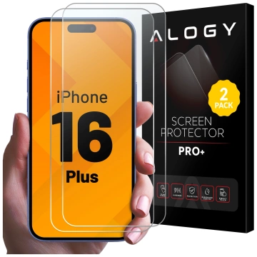 2x Загартоване скло для Apple iPhone 16 Plus Screen Protector 9H Alogy Heavy Pro ™️ [2шт.]