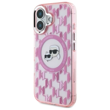 Чохол Karl Lagerfeld для iPhone 16 6.1" Pink MagSafe IML Monogram Karl