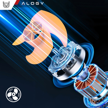 Double fan car fan for cockpit adjustable silent for cigarette lighter for Alogy Car 12V Black