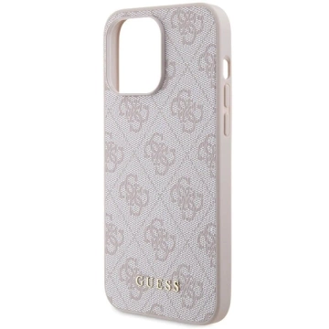 Guess GUHCP15XG4GFPI case for iPhone 15 Pro Max 6.7" pink/pink hard case 4G Metal Gold Logo