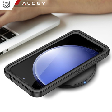 Case for Samsung Galaxy S23 FE Armored 360 case waterproof Armor IP68 Alogy black