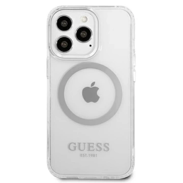 Etui Guess GUHMP13LHTRMS na iPhone 13 Pro / 13 6,1" pevné puzdro Metal Outline Magsafe