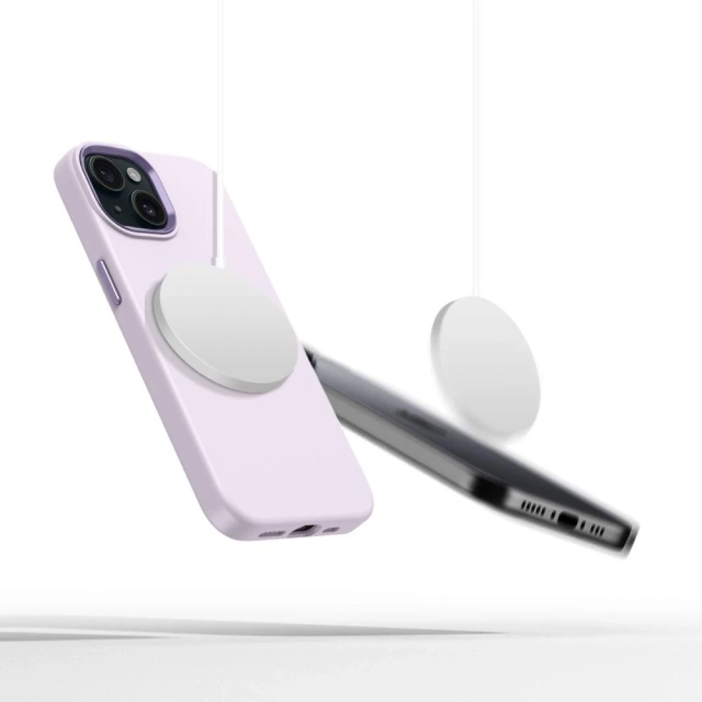 Etui do iPhone 15 Tech-Protect Silicone Pure MagSafe Mauve