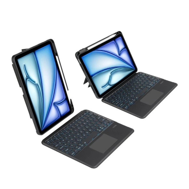 Etui Scmag Pen Keyboard für Apple iPad Air 10.9 4 / 5 / 2020-2022 / 11 6 / 2024 Schwarz