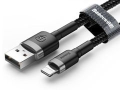 Kábel 2m Baseus Keviar USB Lightning do iPhone iPad iPod 1.5A Czarny