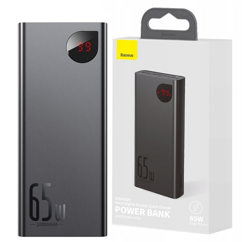 Powerbanka Baseus Adaman Metal Digital Display QC 20000mAh 65W