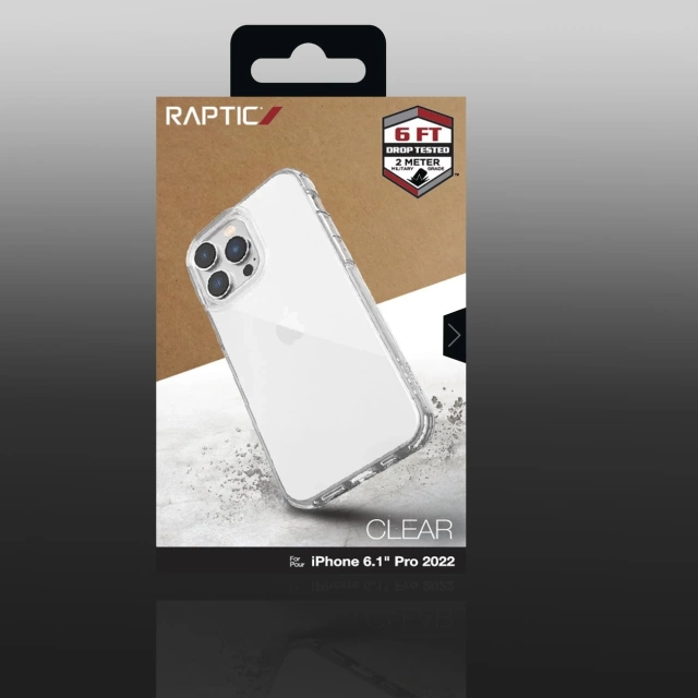 Raptic Clear Case iPhone 14 Pro pancierový číry kryt