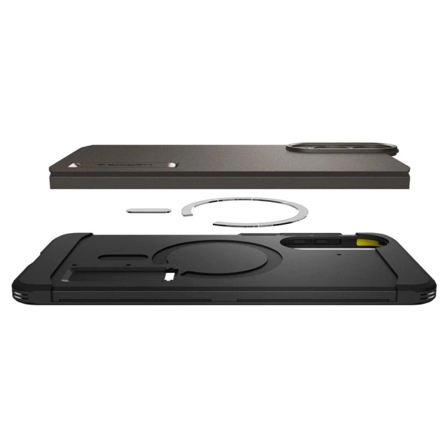 Pouzdro Spigen Tough Armor Mag pro Samsung Galaxy S25 Edge šedo-černé