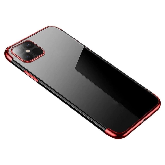 Clear Color case żelowy pokrowiec etui z metaliczną ramką iPhone 13 mini czerwony