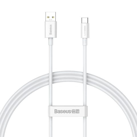 Kábel Baseus Superior Series SUPERVOOC USB-A na USB-C 65W 1m biely