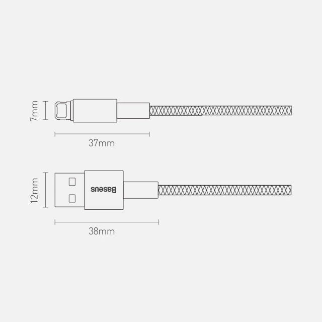 Baseus Tungsten USB - Lightning kabel 2,4 A 2 m černý (CALWJ-A01)