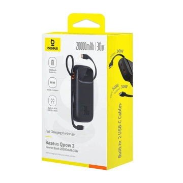Baseus QPow 2 Powerbank 20000mAh 30W 2xUSB-C Чорний