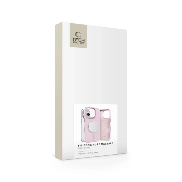 Silikónový obal Etui pre iPhone 16 Pro Max Tech-Protect Pure MagSafe Pink Pearl