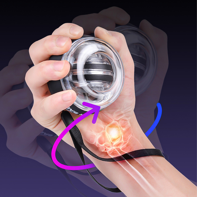 Gyro Ball Alogy Ball zum Trainieren des Handgelenks Powerball Handgriff zur Stärkung der Muskulatur Gyro Ball Schwarz