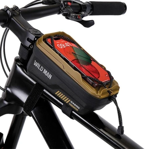 Torba rowerowa na ramę WILDMAN GX200 2L Piaskowa Uchwyt na telefon