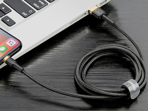 Kábel Baseus Cafule USB Lightning do iPhone iPad iPod 2A 3m Złoty