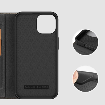 Pouzdro Dux Ducis Skin X2 pro kryt iPhone 14 s magnetickou klopou černé