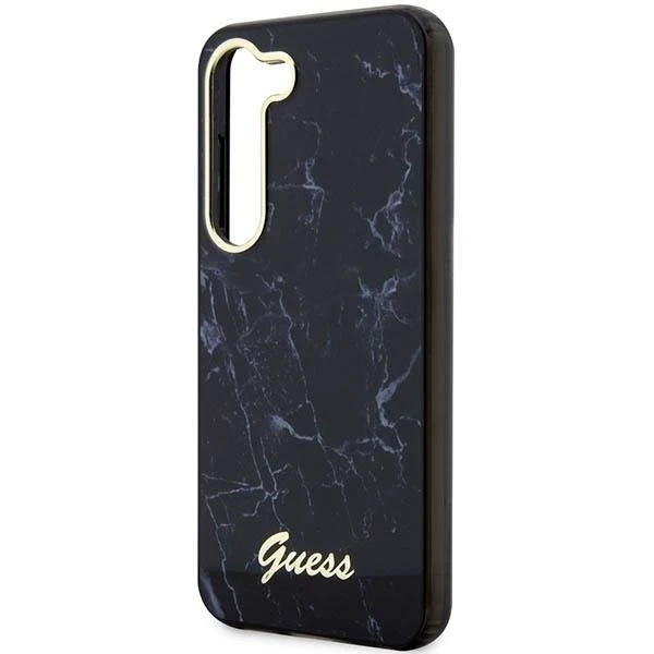 Etui Guess GUHCS23MPCUMAK do Samsung Galaxy S23 Plus S916 černé/černé pevné pouzdro Marble