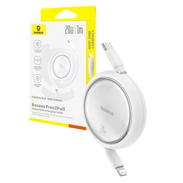Кабель Baseus Free2Pull USB-C для iP 20 Вт 1 м (білий)