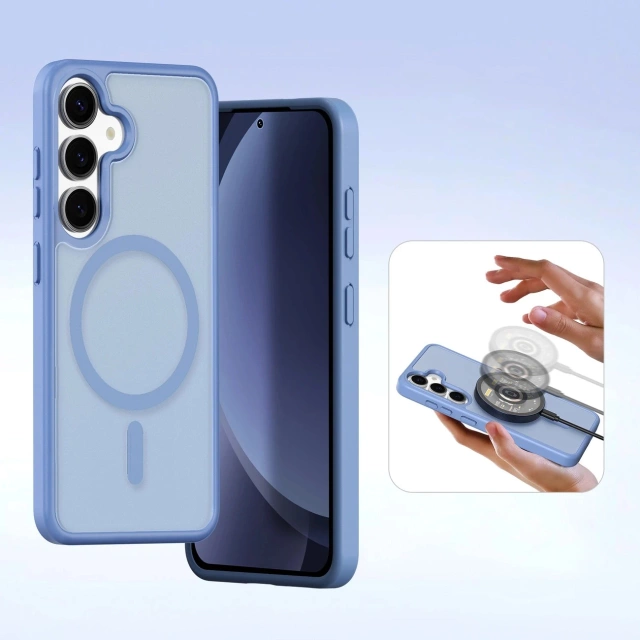 Шкіряний чохол Samsung Galaxy S25 Dux Ducis Lava Blue