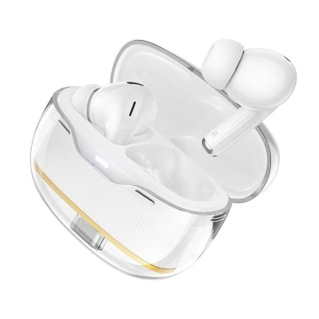 HOCO TWS EW54 Wireless Bluetooth Earphones – White with Charging Case