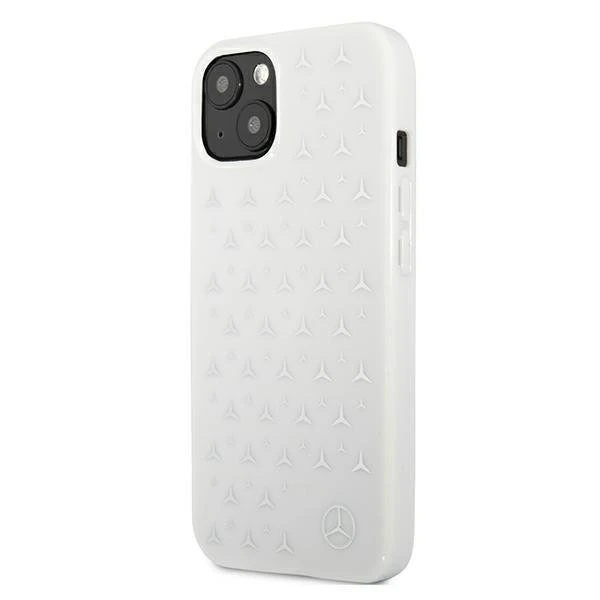 Захисний чохол Mercedes MEHCP13MESPWH для Apple iPhone 13 6.1" white/white hardcase Silver Stars Pattern