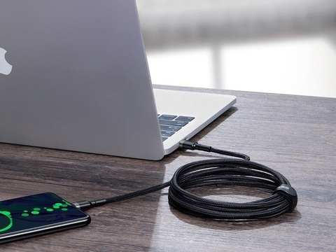 Kábel 2m Baseus Cafule USB-C Quick Charge 3.0 PD 2.0 100W 5A Szary