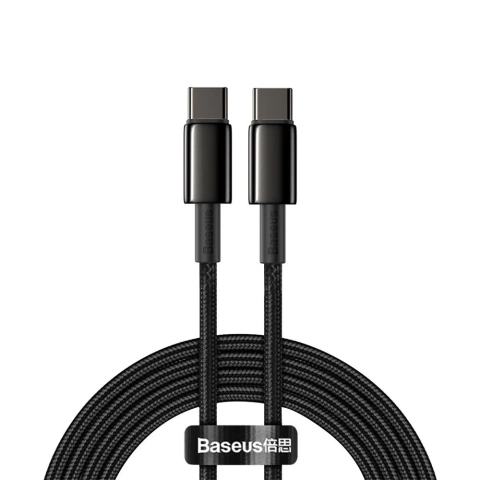 Baseus USB Type C - USB Type C kabel Napájení Rychlé nabíjení 100 W 5A 2m černá (CATWJ-A01)