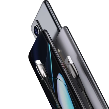 Rýchlonabíjací kábel Baseus Glimmer Series USB-A – USB-C 100 W 480 Mb/s 1 m čierny