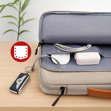 Vodotesná taška Bange na notebook do 15,6" - priestranná a pohodlná, odolná a priedušná, mestská a cestovná taška do práce aj do lietadla, unisex - béžová