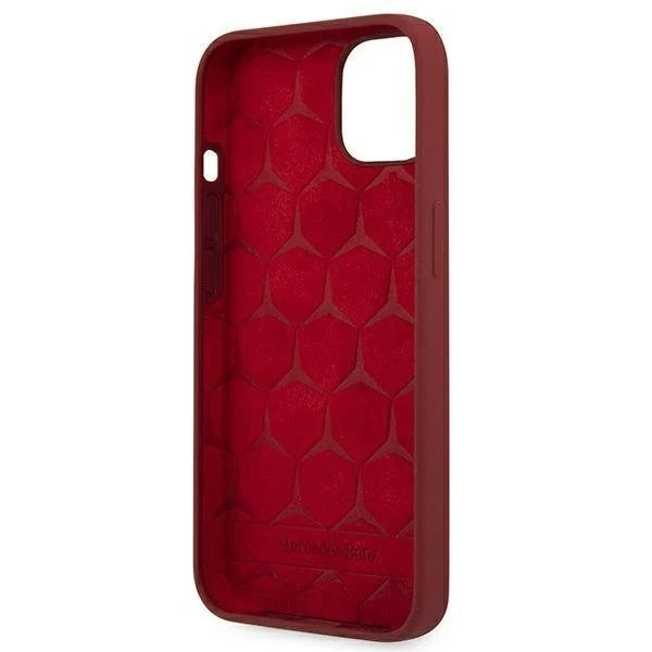 Ochranné pouzdro Mercedes MEHCP13MSILRE pro Apple iPhone 13 6,1" červené/červené pevné pouzdro Silicone Line