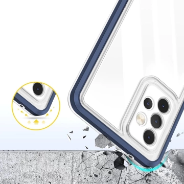 Прозорий чохол 3в1 для Samsung Galaxy A53 5G Frame Gel Cover Blue