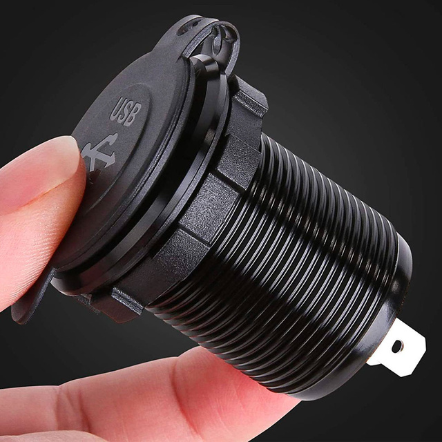 Світлодіодне гніздо для автомобільного зарядного пристрою Alogy Mini Car Charge For Motorcycle Adapter Power Adapter Connectors Alogy 2x USB QC 3.0 USB-C PD 60W