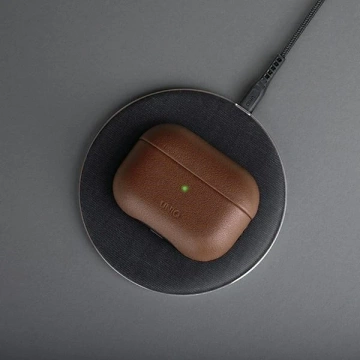 UNIQ Earphone Protective Case Terra Case for Apple AirPods Pro Genuine Leather olive/olive