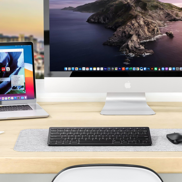 Wireless Bluetooth BT 3.0 Keyboard, universal for iPad iMac iOS Android Windows slim Black