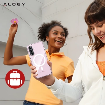 Hülle für Apple iPhone 16 Pro Max Alogy Anti-Shock Hybrid Case für MagSafe Transparent