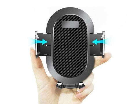 Uchwyt samochodowy 360 na szybę Alogy karbon czarny + Ładowarka Baseus Czarna