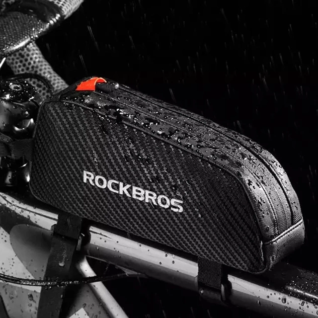 ROCKBROS 039BK FAHRRADTASCHE FÜR RAHMEN 1L MIT GEFLOCHTEN WASSERDICHT SCHWARZ